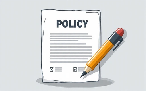 Illustration of a document being updated with a pen