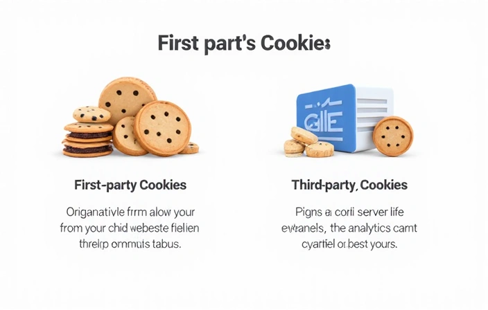 Visual representation of first-party vs third-party cookies