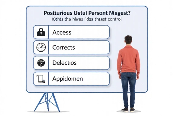 Illustration of user rights, control over personal data